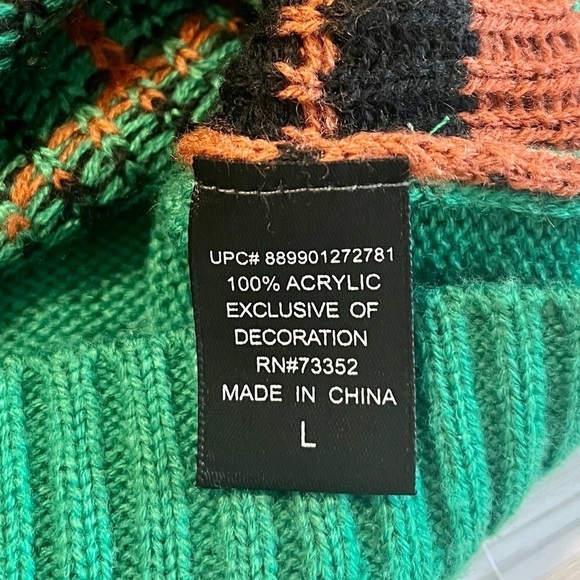 33DEGREES Ugly Christmas Festive Holiday Crewneck Knit Sweater‎ Santa Size Large - Picture 8 of 12